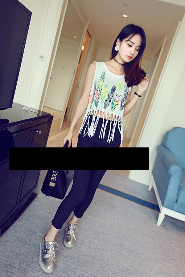 WT6176 Sexy Fashion Top White