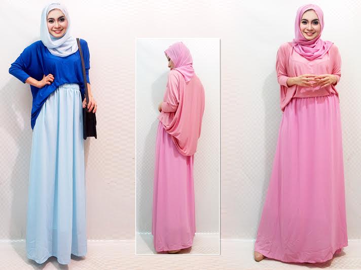 WT1117 Fashion Top and Skirt Blue (1 Set) 