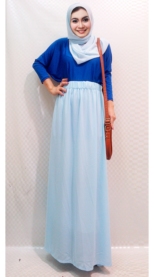 WT1117 Fashion Top and Skirt Blue (1 Set) 