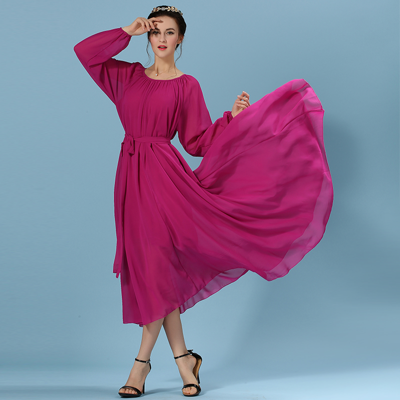 WD6224 Elegant Maxi Dress Dark Purple