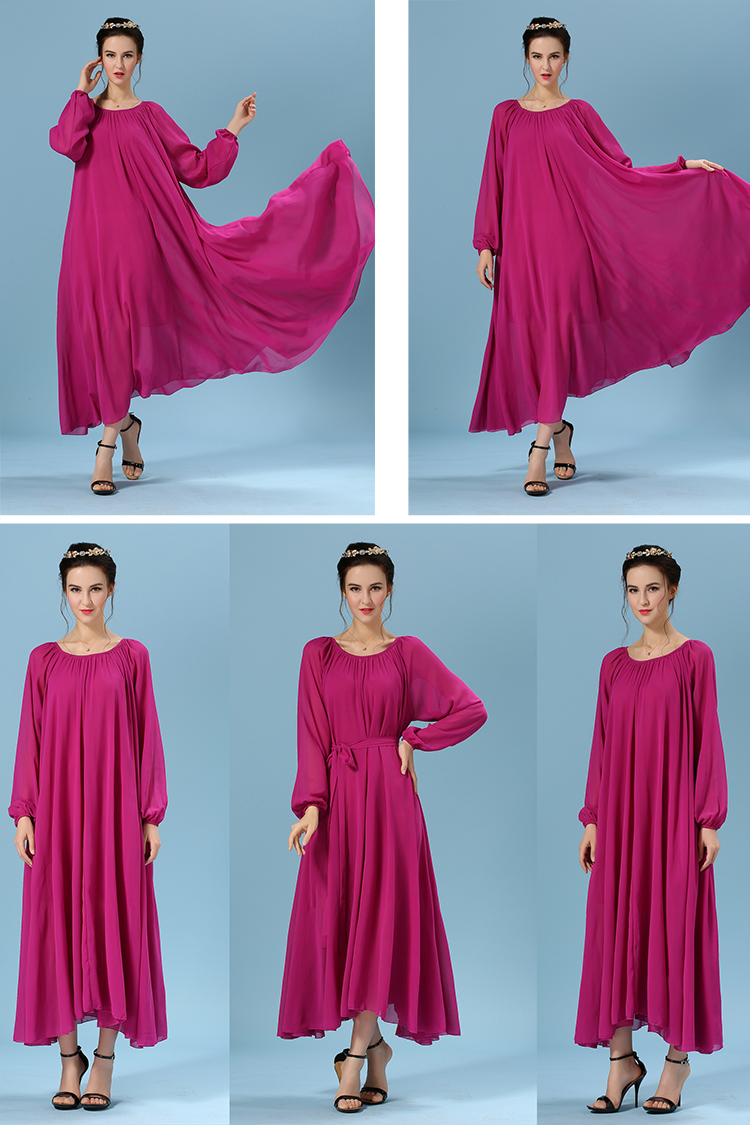 WD6224 Elegant Maxi Dress Dark Purple