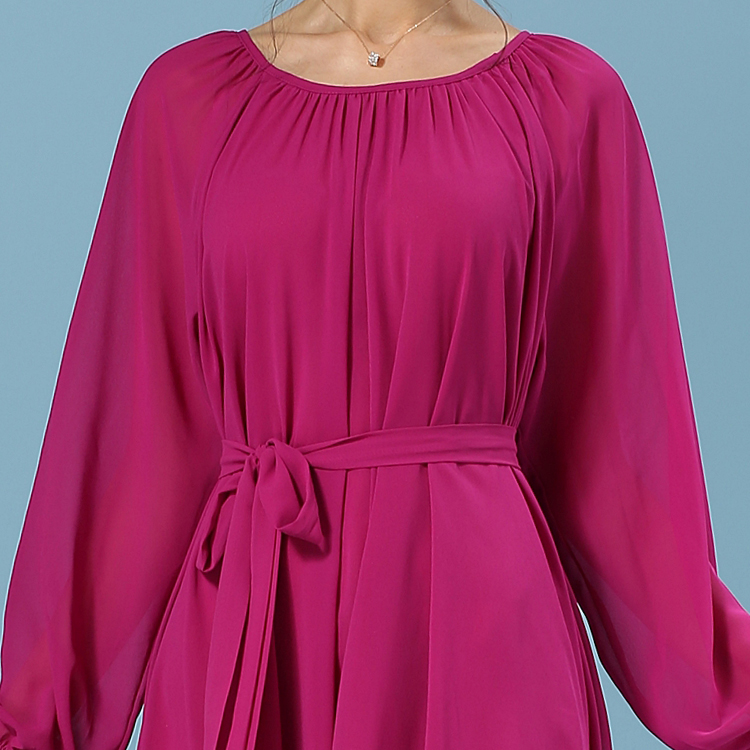 WD6224 Elegant Maxi Dress Dark Purple