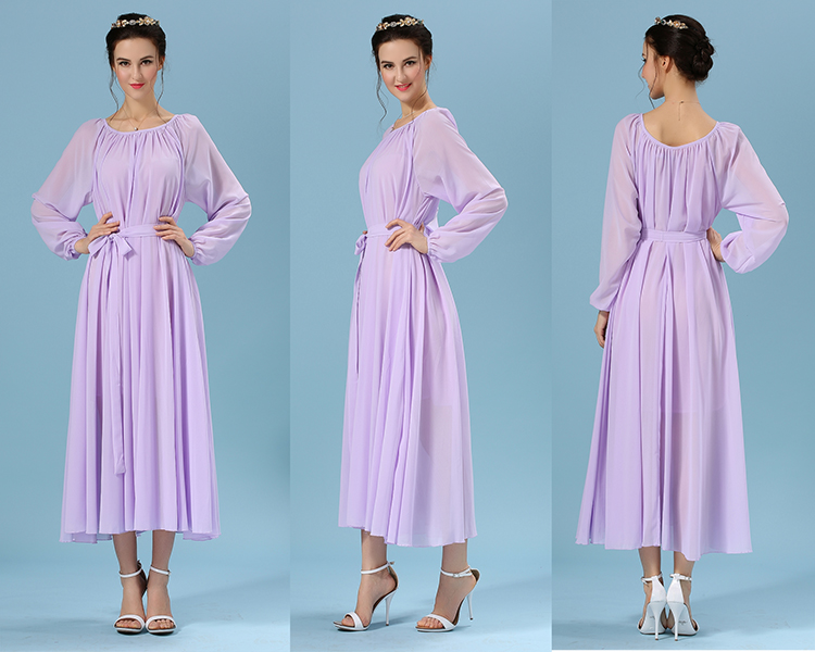 WD6224 Elegant Maxi Dress Light Purple