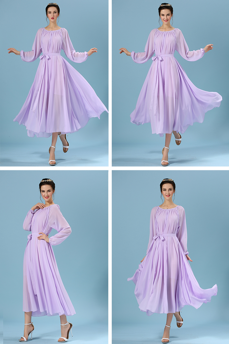 WD6224 Elegant Maxi Dress Light Purple