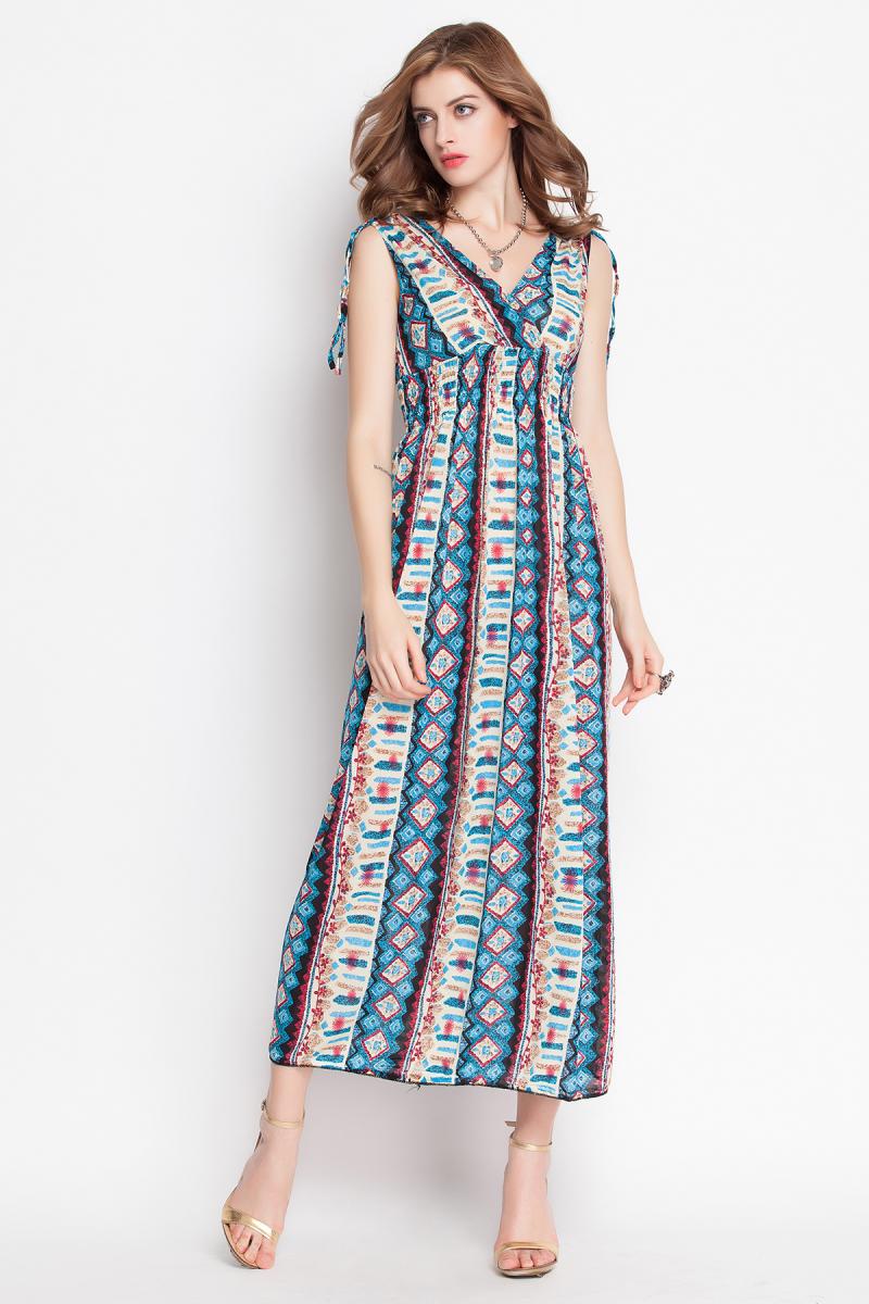 WD6254 Europe Fashion Dress Blue