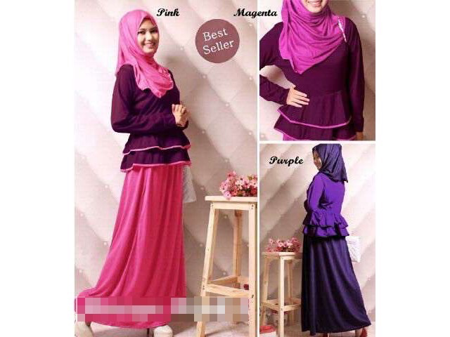 WT1122 Fashion Top and Skirt Purple
