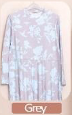 WH1127 Fashion Floral Jubah Grey