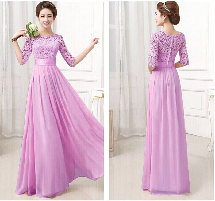 WD6259 Elegant Maxi Dress Purple