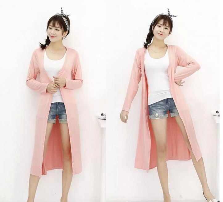 WJ3579 Stylish Cardigan Light Pink