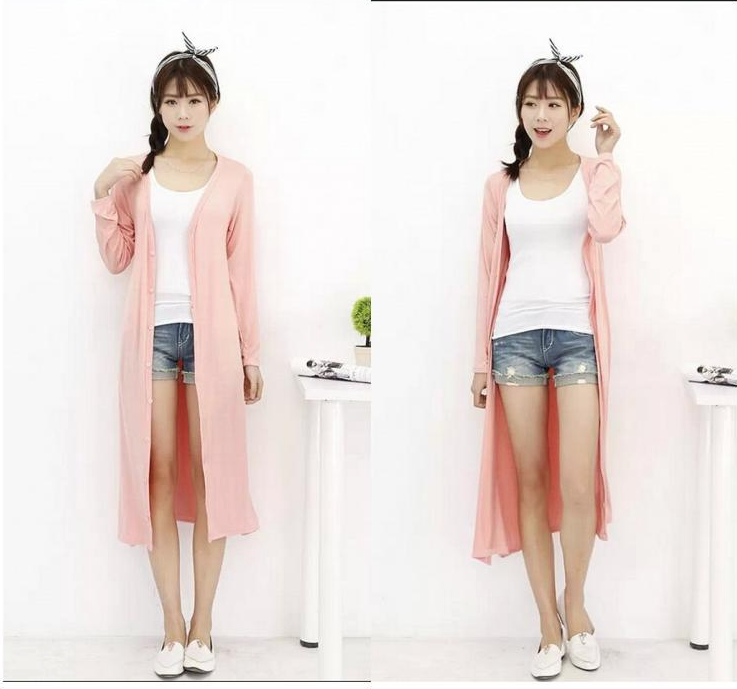 WJ3579 Stylish Cardigan Light Pink