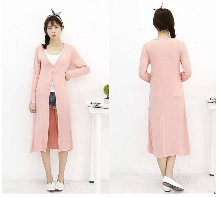 WJ3579 Stylish Cardigan Light Pink