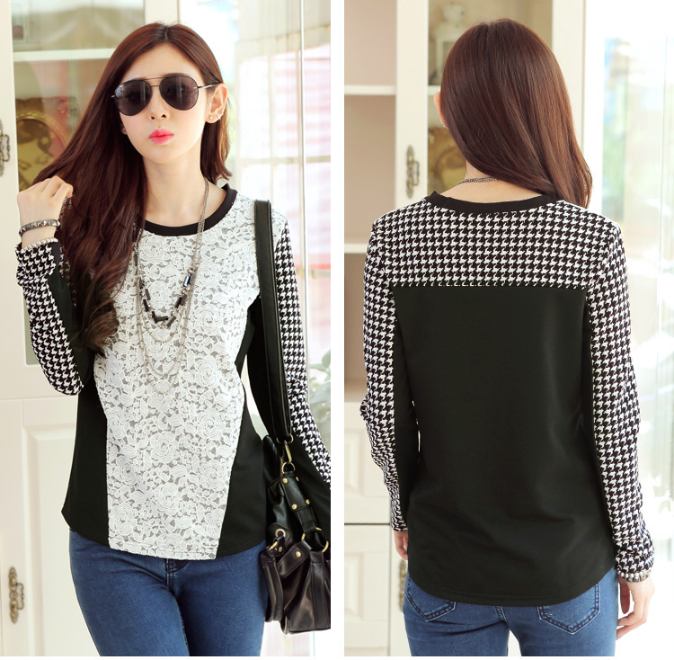 WT6383 Korea Fashion Top Black