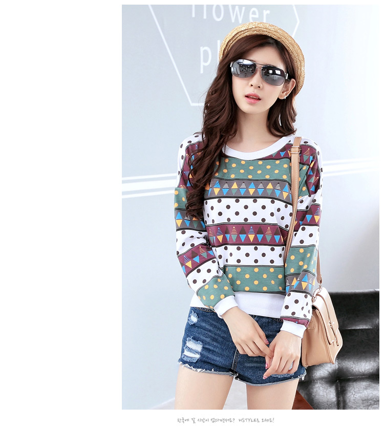 WT6389 Colourful Top White
