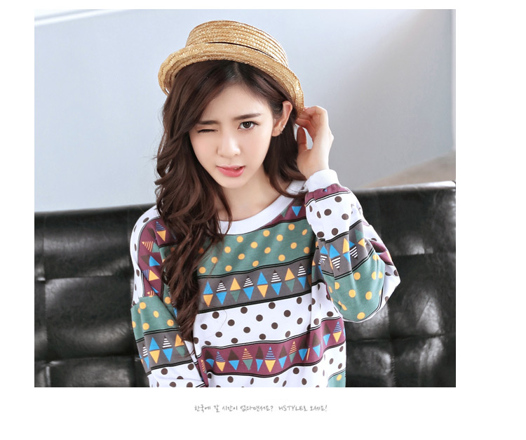WT6389 Colourful Top White
