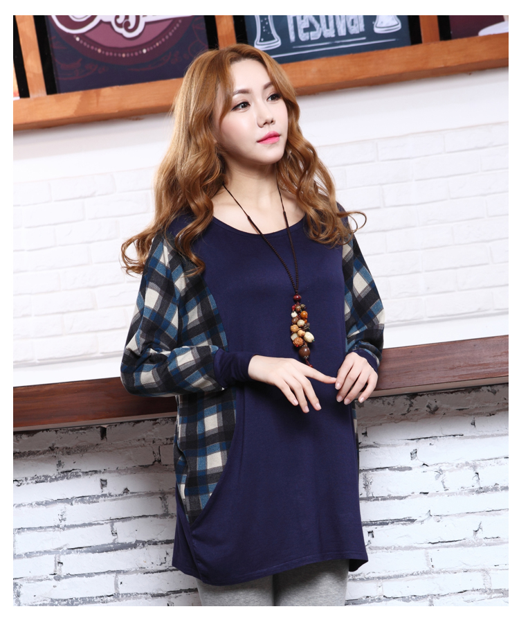 WT6393 Stylish Loose Top Blue