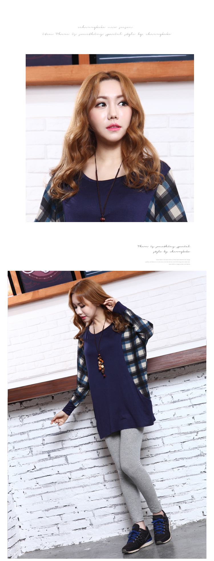 WT6393 Stylish Loose Top Blue