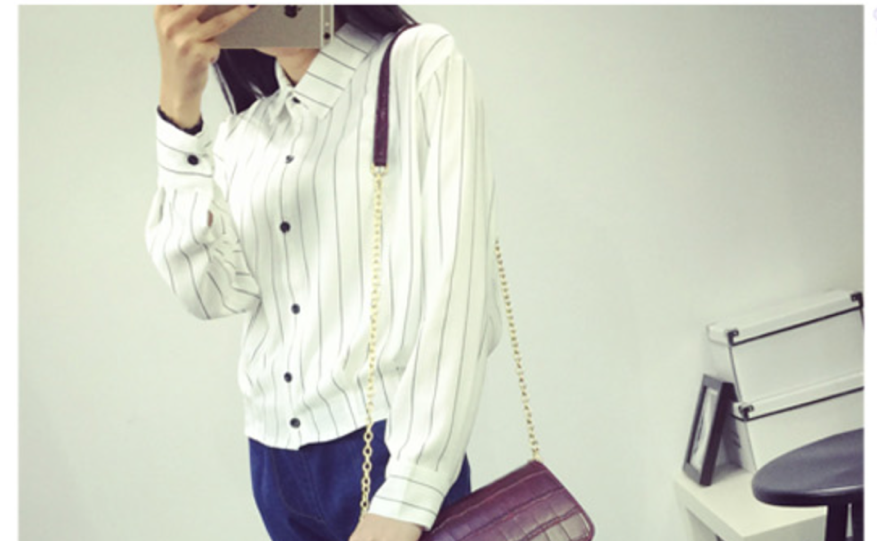 WT6419 Fashion Collar Top White