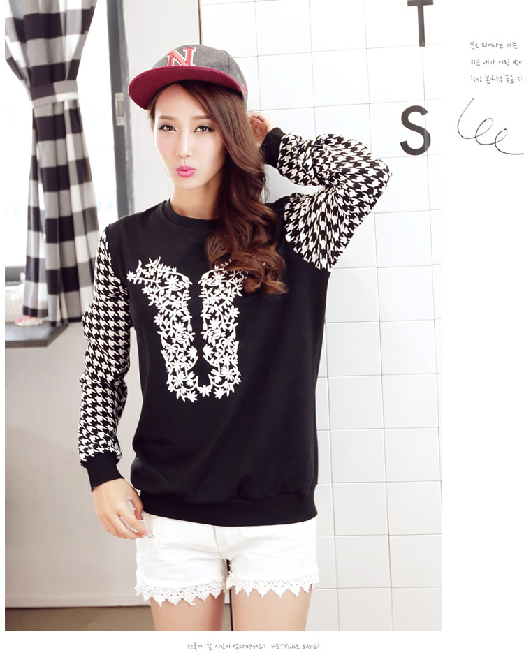 WT6463 Korea Stylish Top Black