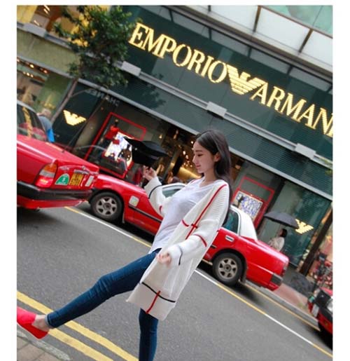 WJ6468 Casual Cardigan Almond