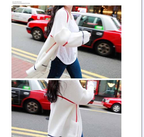 WJ6468 Casual Cardigan Almond