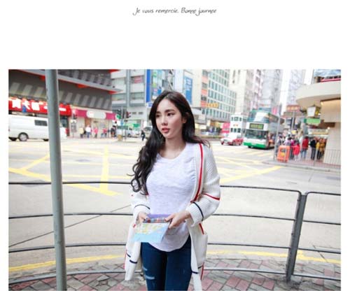 WJ6468 Casual Cardigan Almond