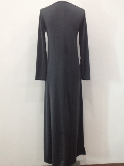 WH1135 Fashion Floral Jubah Grey