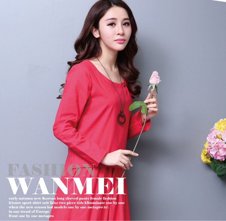 WD6488 Lovely One Piece Dress Red