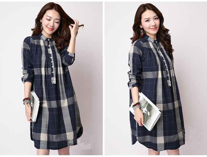 WD6493 Stylish Dress Dark Blue