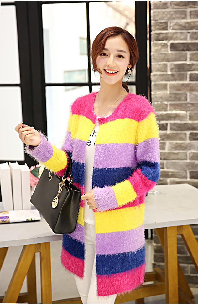 WJ6564 Colourful Cardigan As Picture