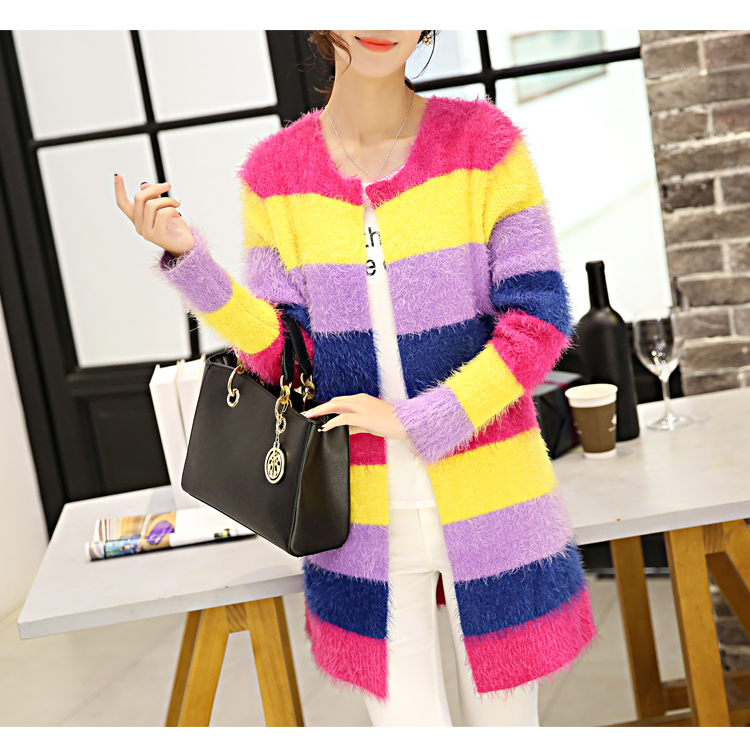 WJ6564 Colourful Cardigan As Picture