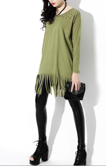 WT6649 Stylish Top Army Green