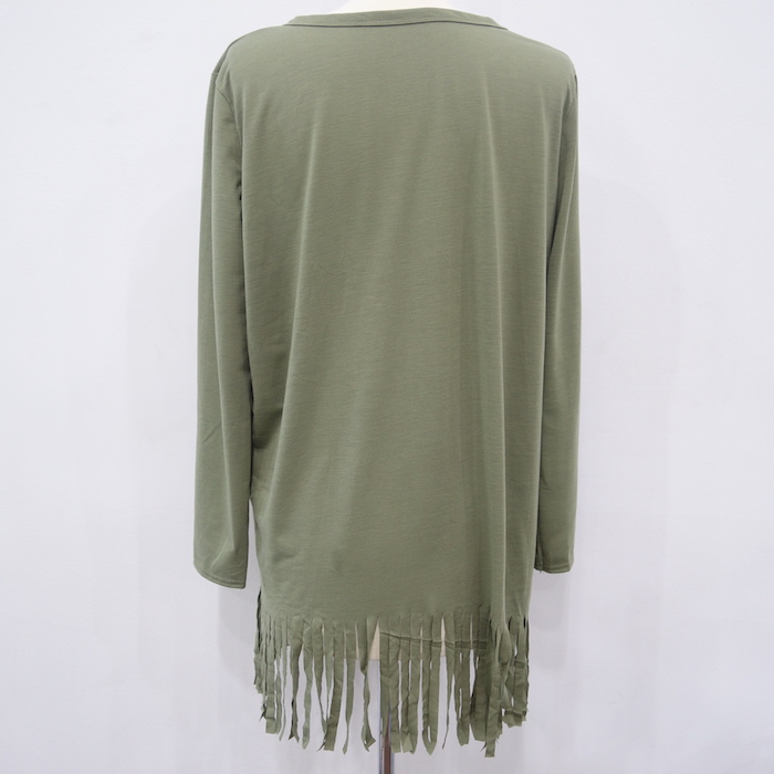 WT6649 Stylish Top Army Green