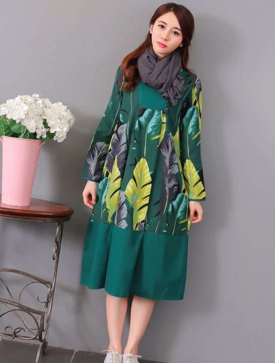 WD6664 Fashion Dress Green