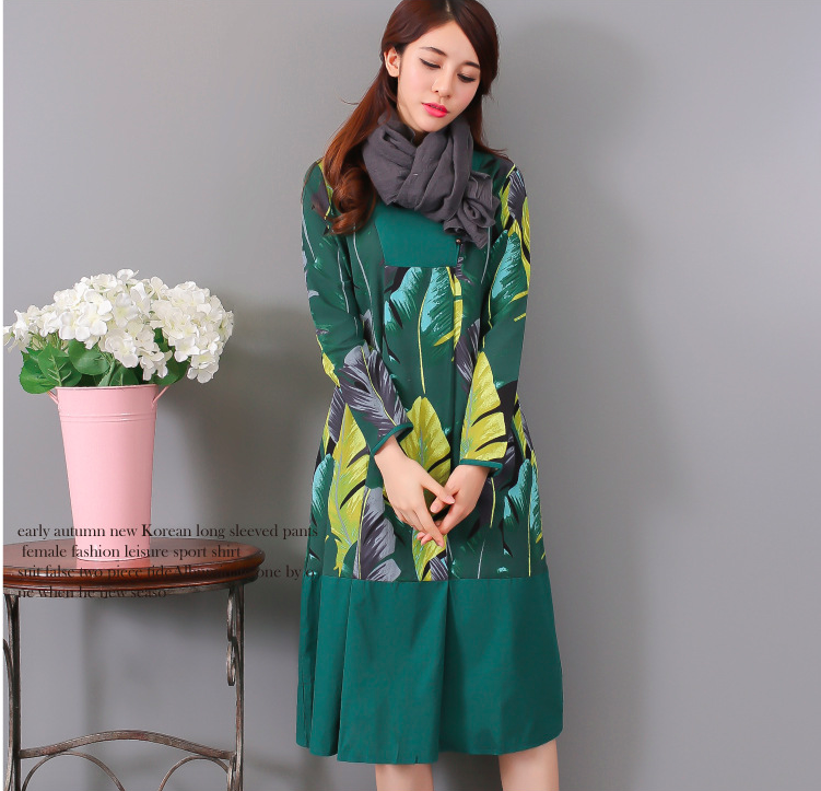 WD6664 Fashion Dress Green