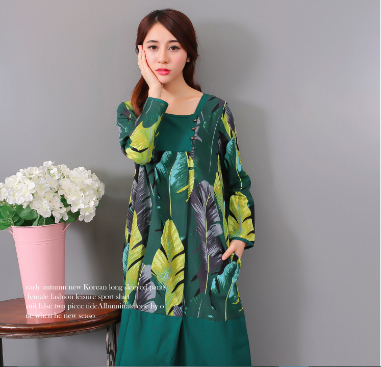 WD6664 Fashion Dress Green