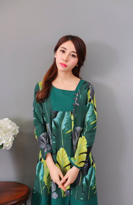 WD6664 Fashion Dress Green