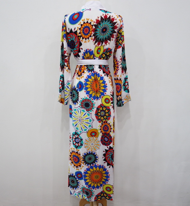 WH1144 Fashion Abstract Jubah Orange