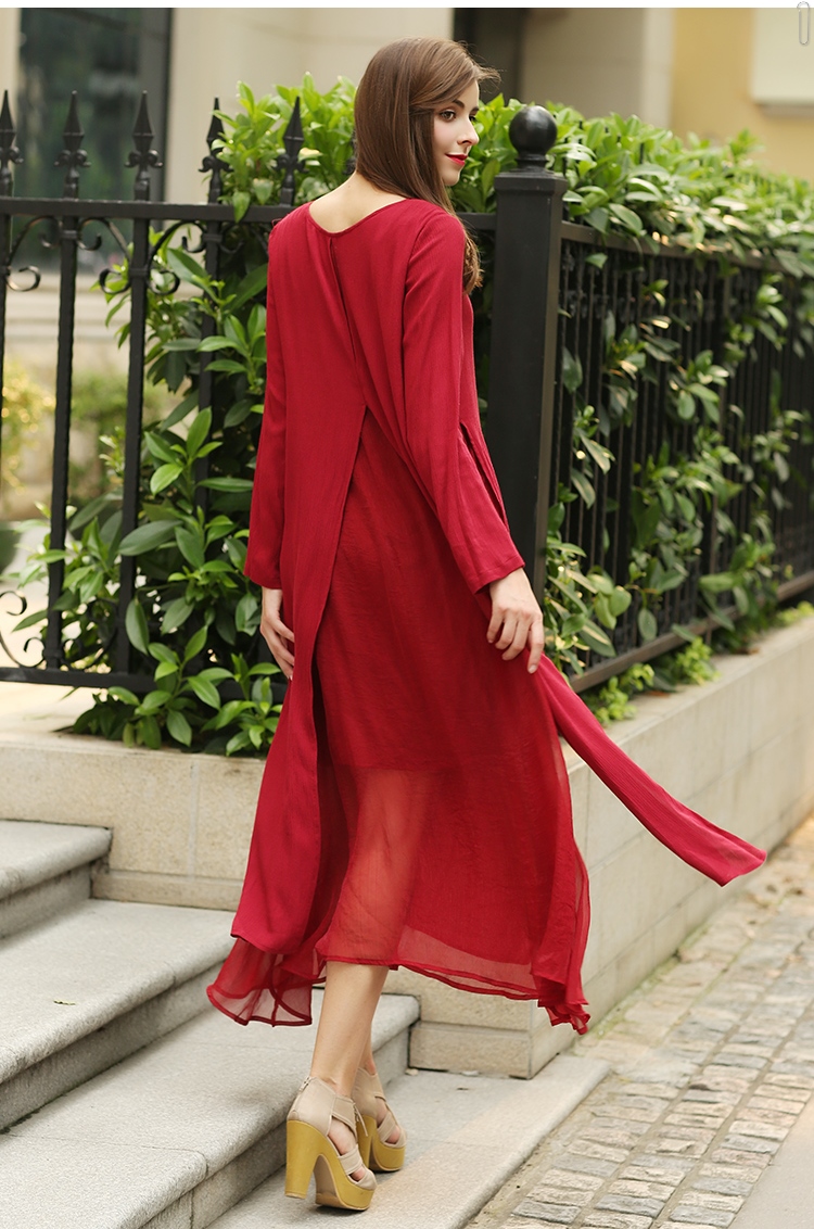 WD6699 Stylish Dress Maroon