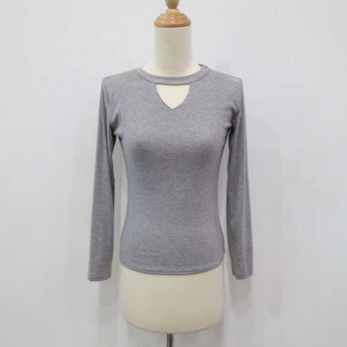 WT6721 Fashion Top Light Grey