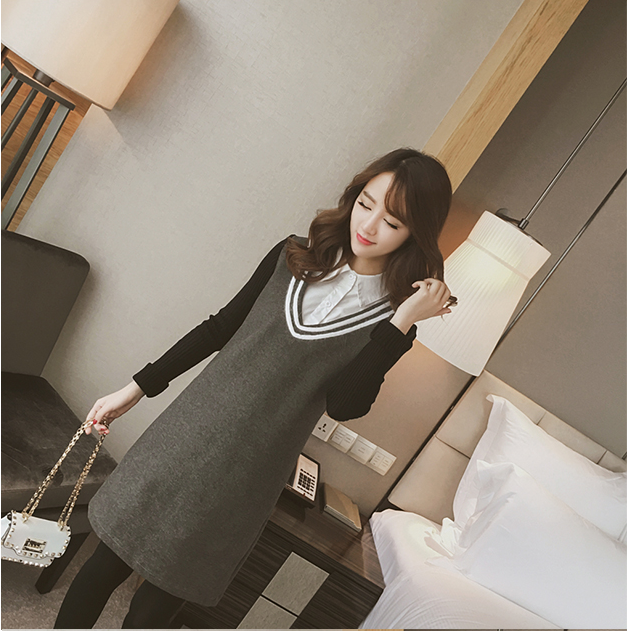 WD6765 One Piece Dress Grey