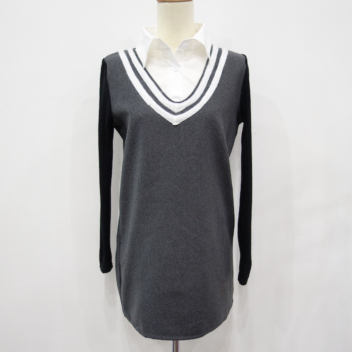 WD6765 One Piece Dress Grey