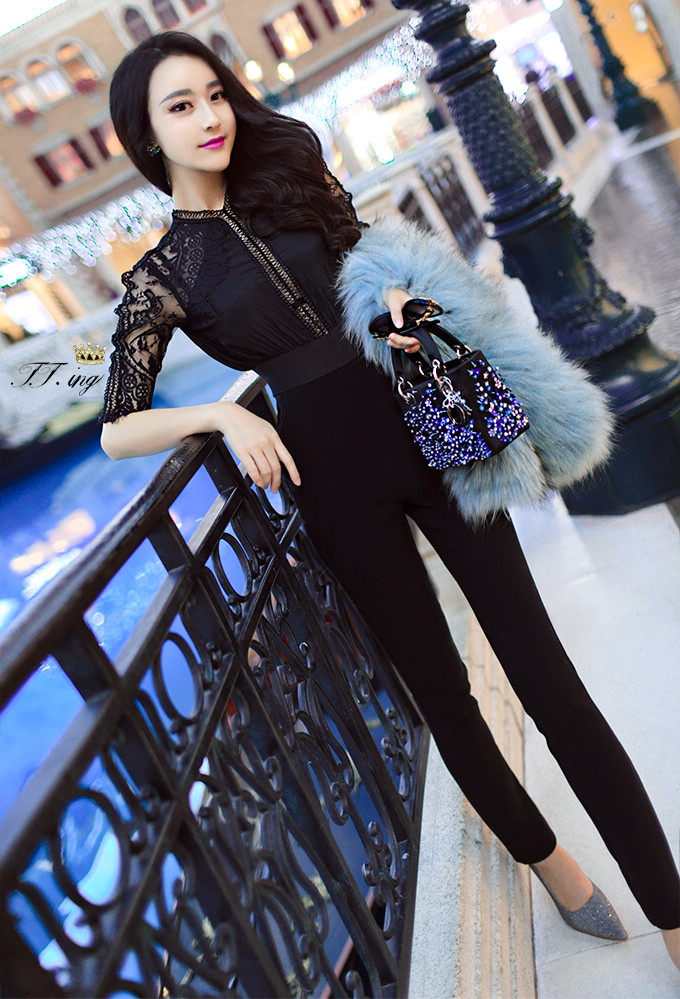 WP6783 Sexy Jumpsuit Black