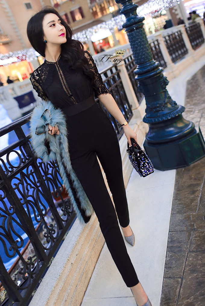 WP6783 Sexy Jumpsuit Black