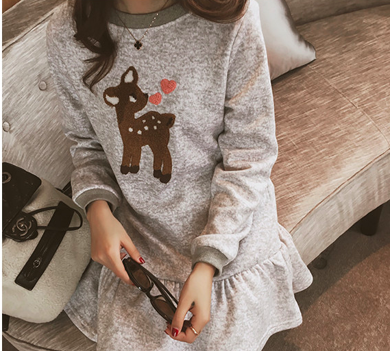 WT6792 Cute Top Grey