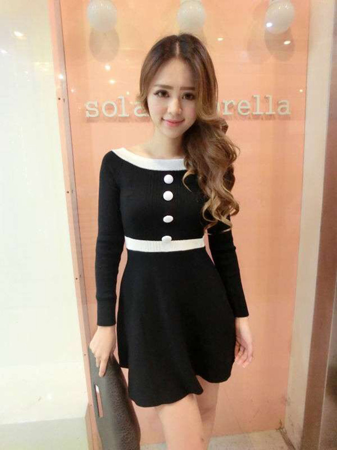WD6803 Lovely Dress Black