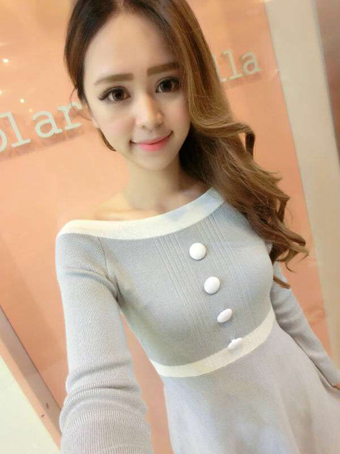 WD6803 Lovely Dress Grey