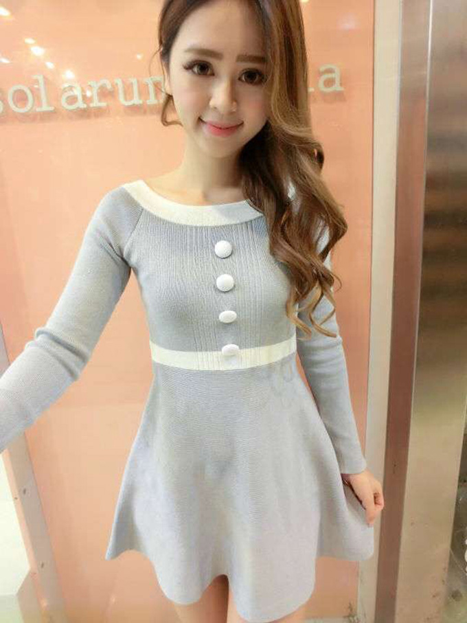 WD6803 Lovely Dress Grey