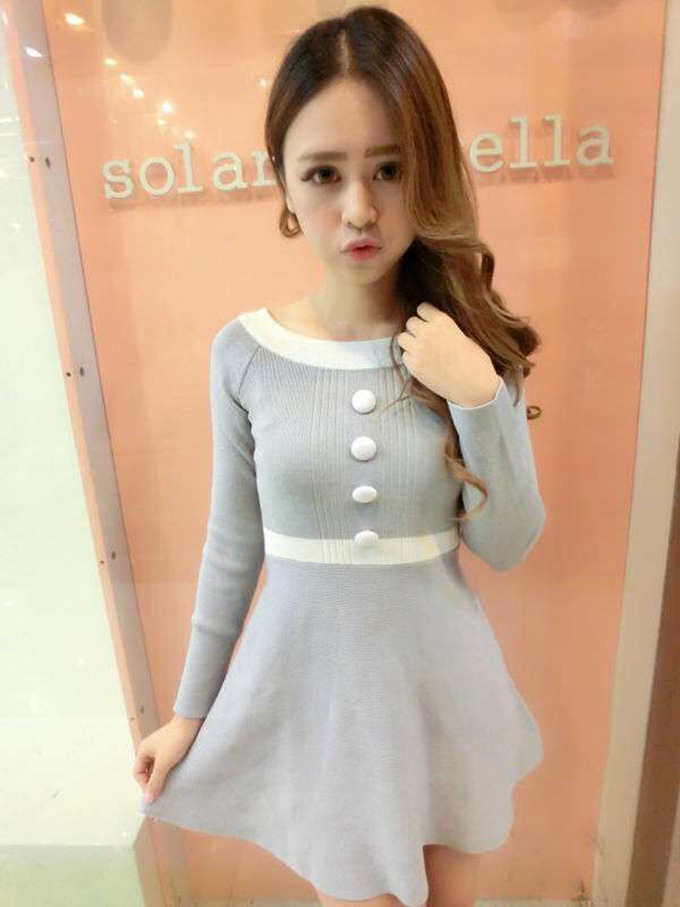 WD6803 Lovely Dress Grey