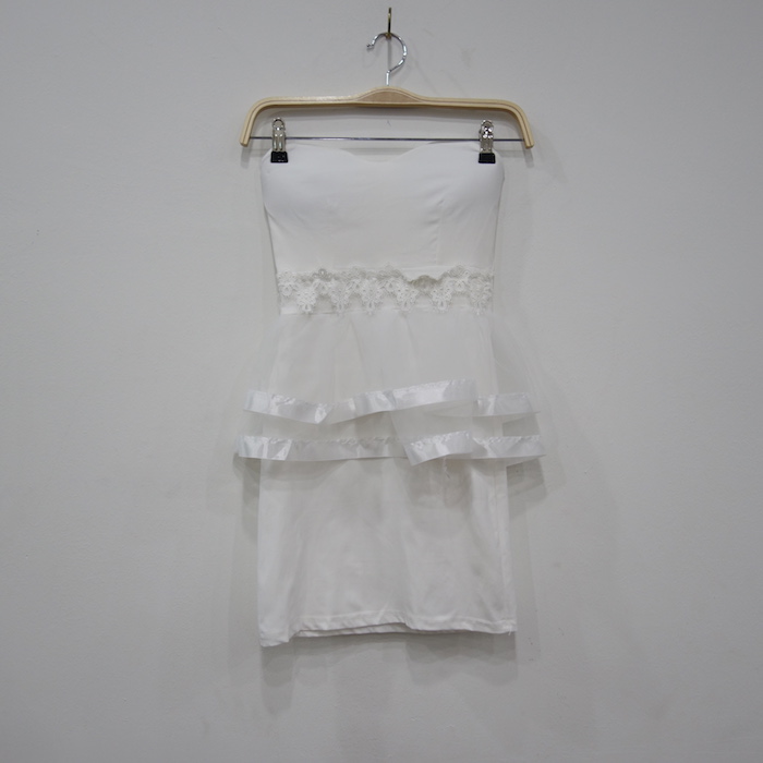 WD6843 Sexy Tube Dress White