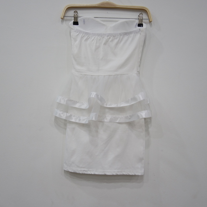 WD6843 Sexy Tube Dress White